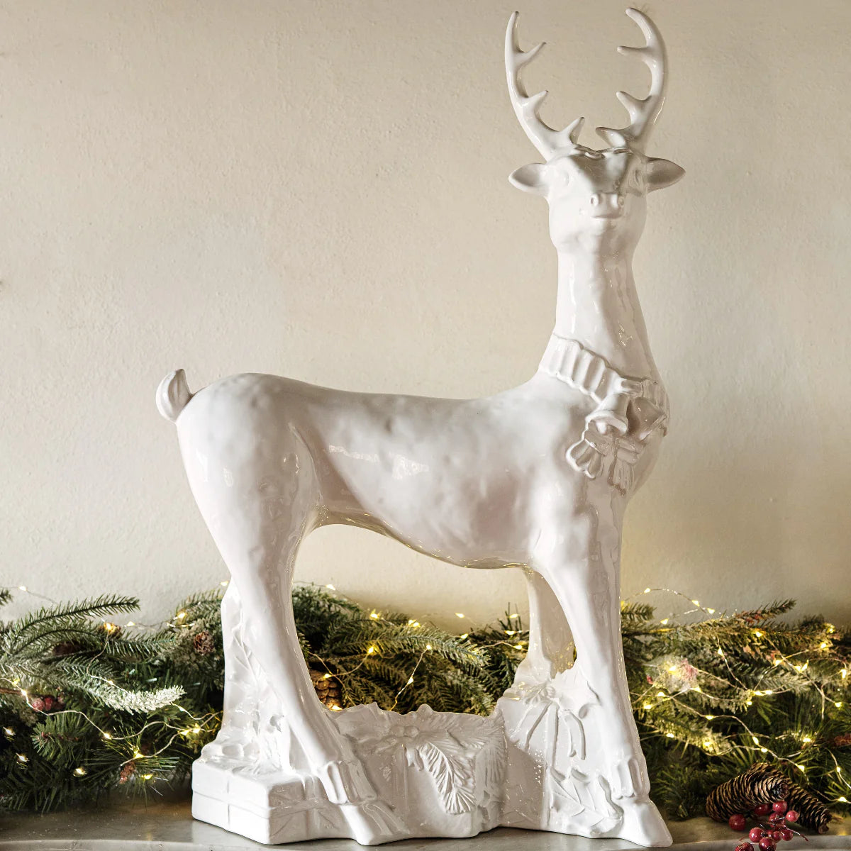 Vietri Pietra Natale Figural Deer Sculpture