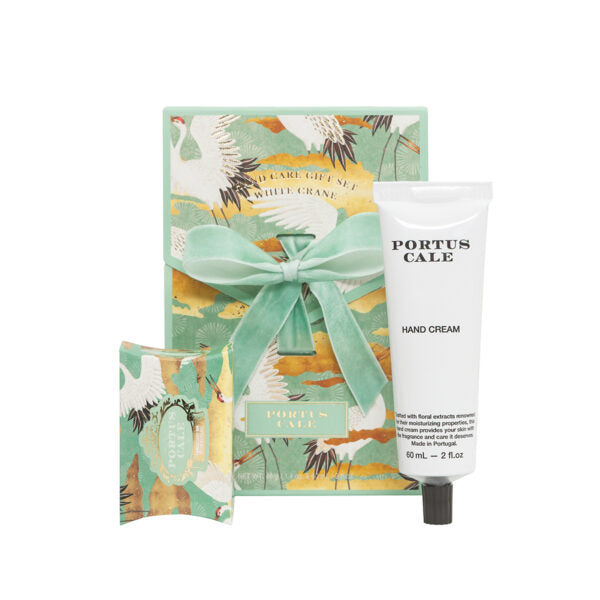Portus Cale White Crane Soap & Cream Gift Set