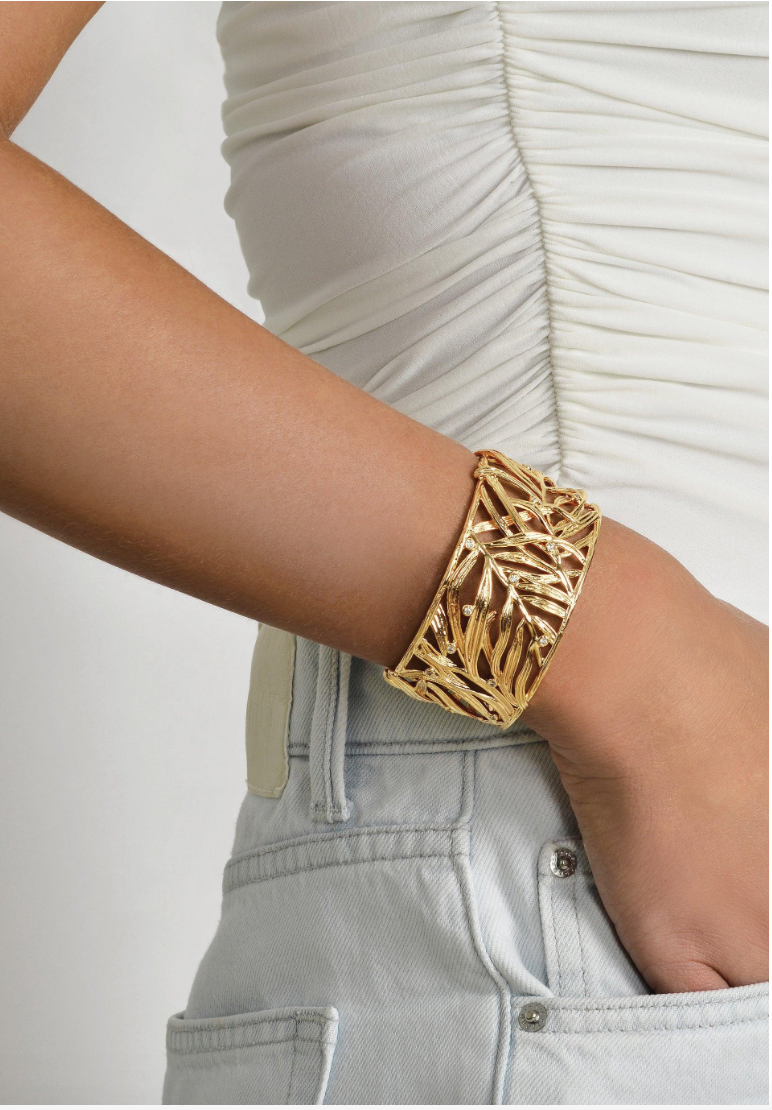 Anabel Aram Palm Leaves Cuff