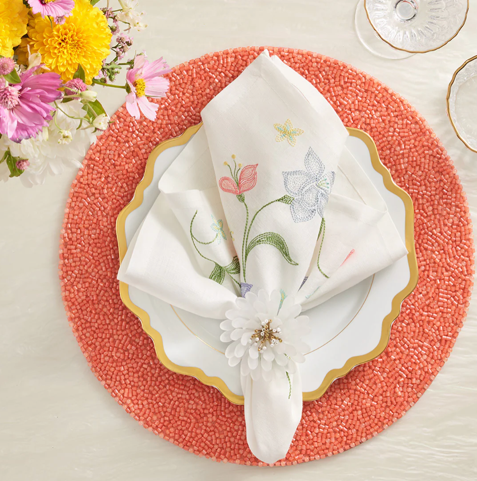 KIM SEYBERT Vista Napkin in White & Multi, Set of 4