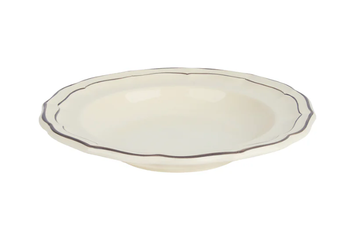 Gien Filet Taupe Soup Plate