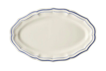 Gien Filet Blue Oval Platter