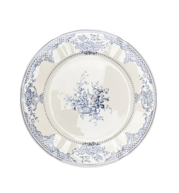 Gien Les Depareillees Fleur Blue Dinner Plate