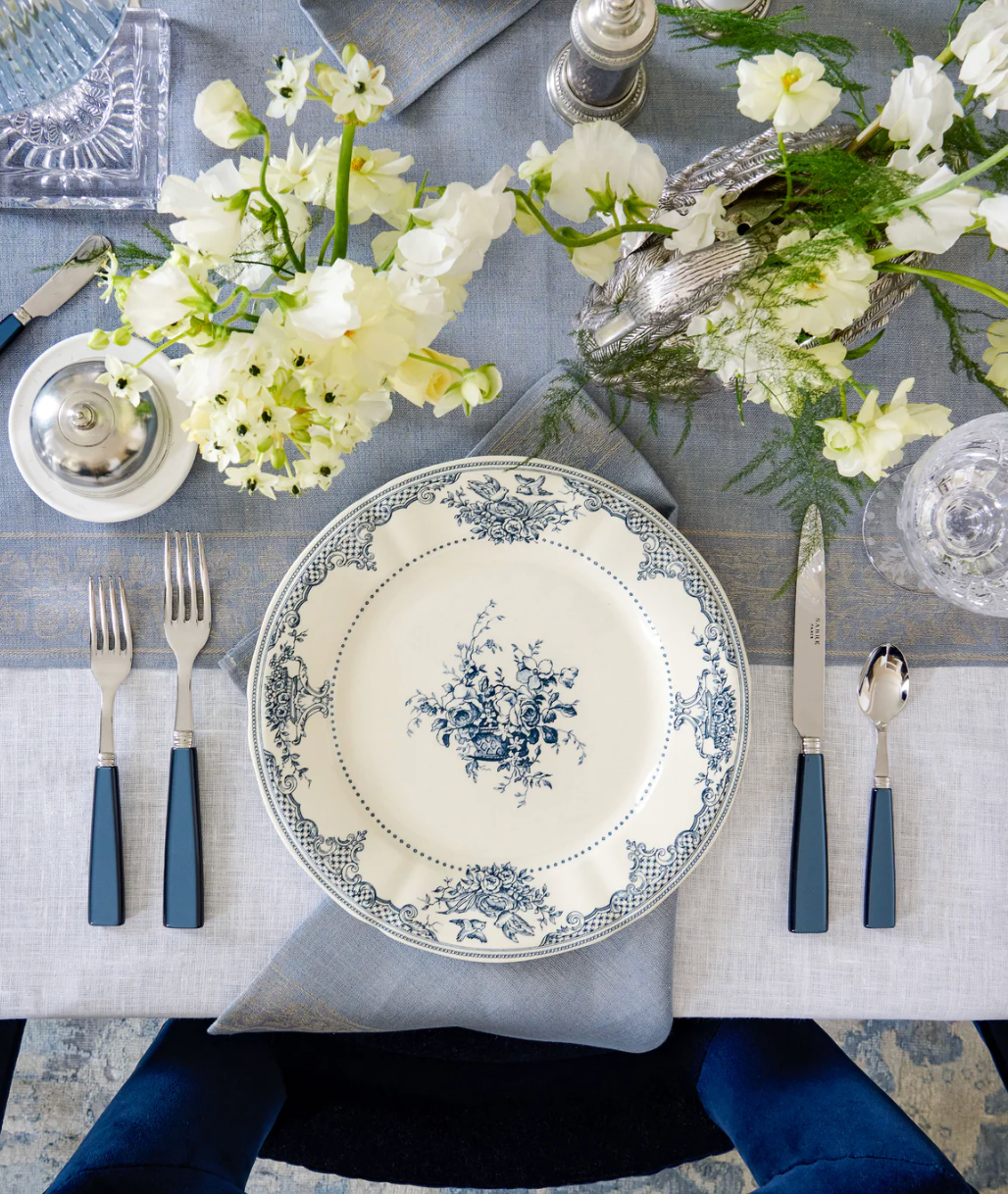 Gien Les Depareillees Fleur Blue Dinner Plate