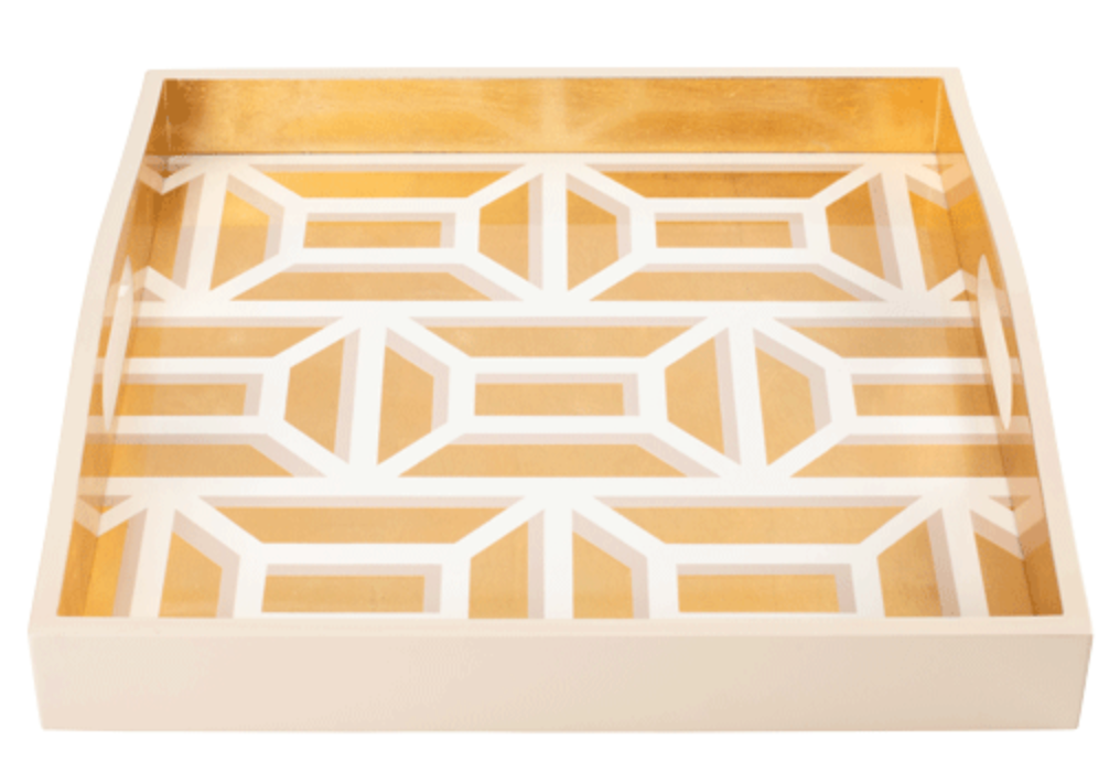 Caspari Jefferson's Garden Square Tray