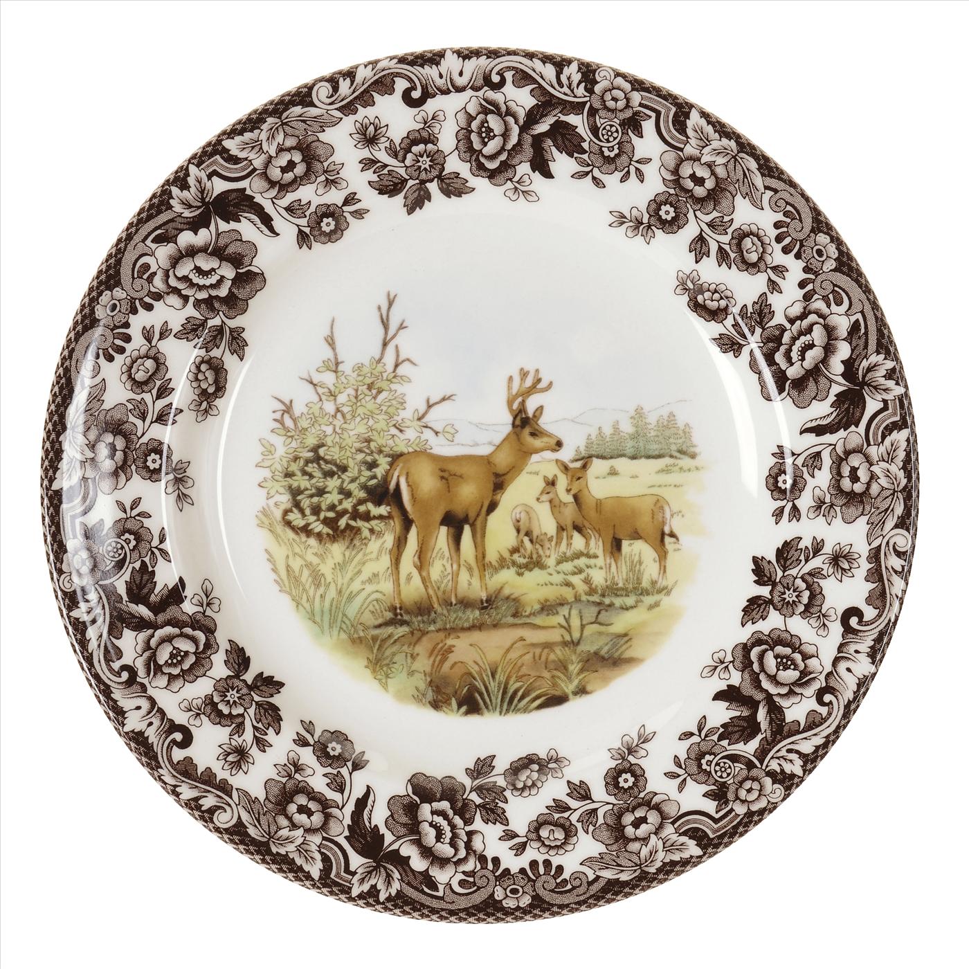 Deer Spode Salad Deer Woodland Salad Plate 8 Inch Mule