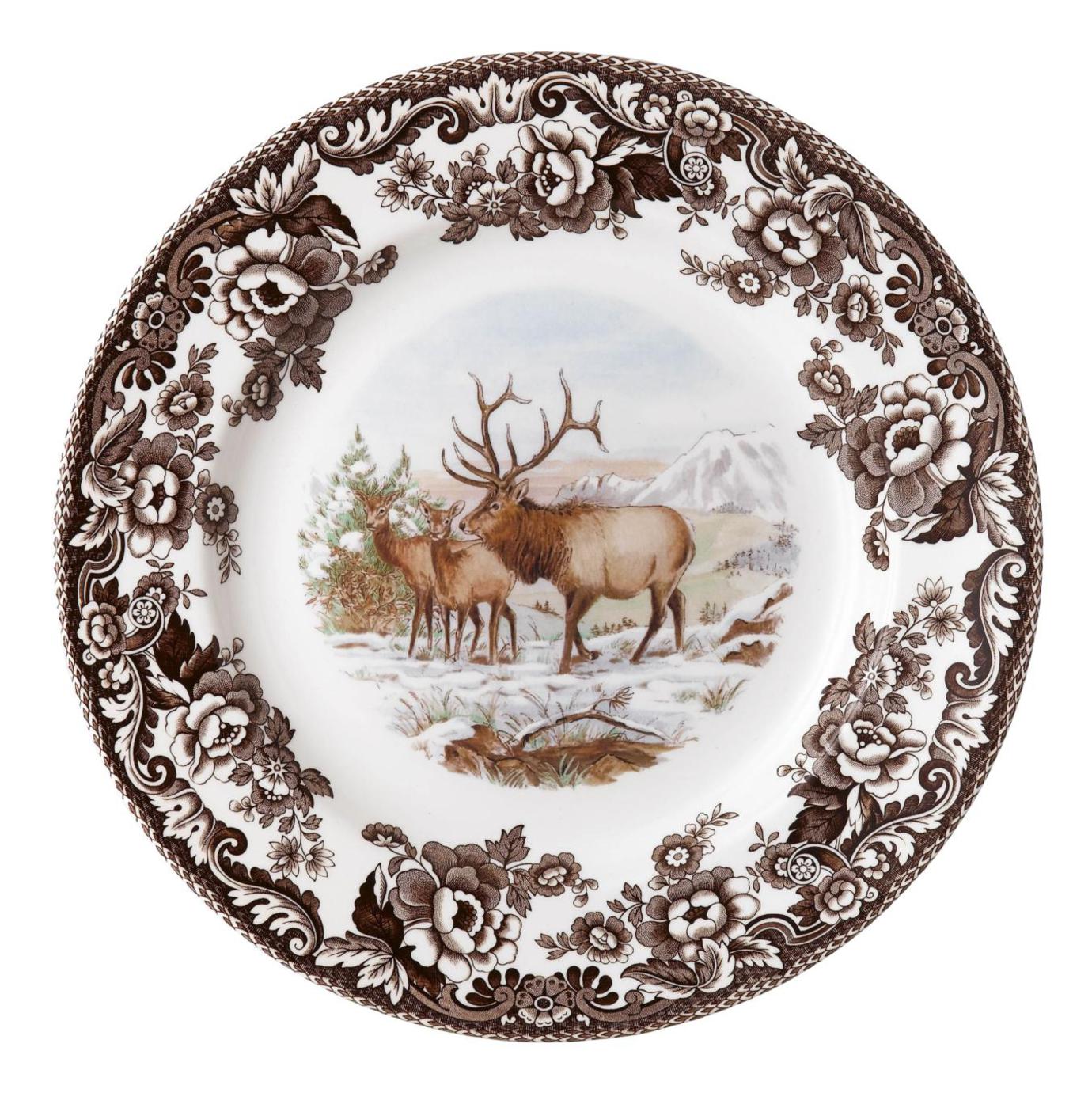 Spode Elk Salad Plate Woodland Elk 8 Inch