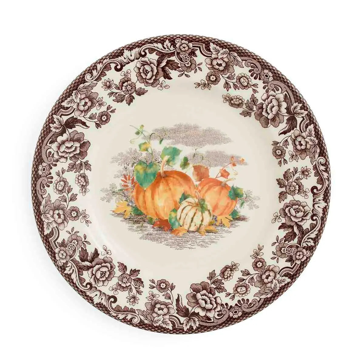 Spode Salad Pumpkin Woodland Harvest Plate