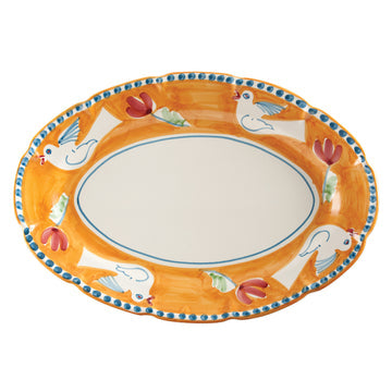 Vietri Campagna Uccello (Bird) Oval Platter