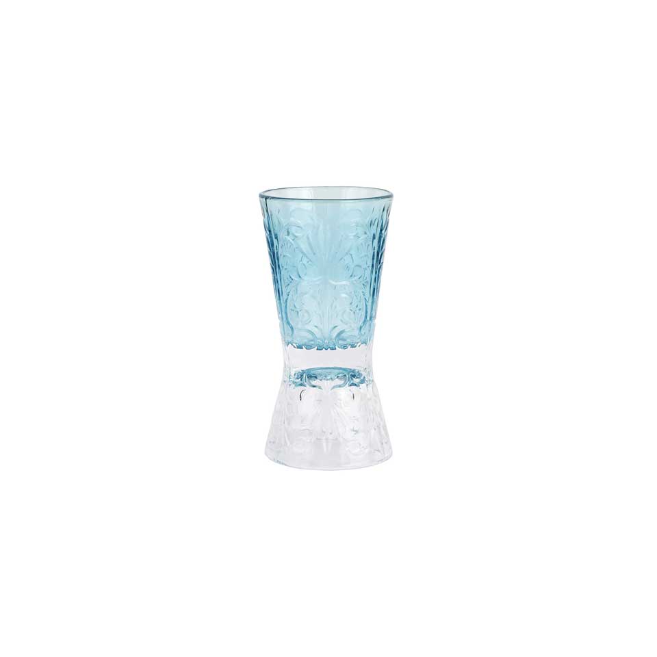 Vietri Barocco Liquor Glass - Light Blue