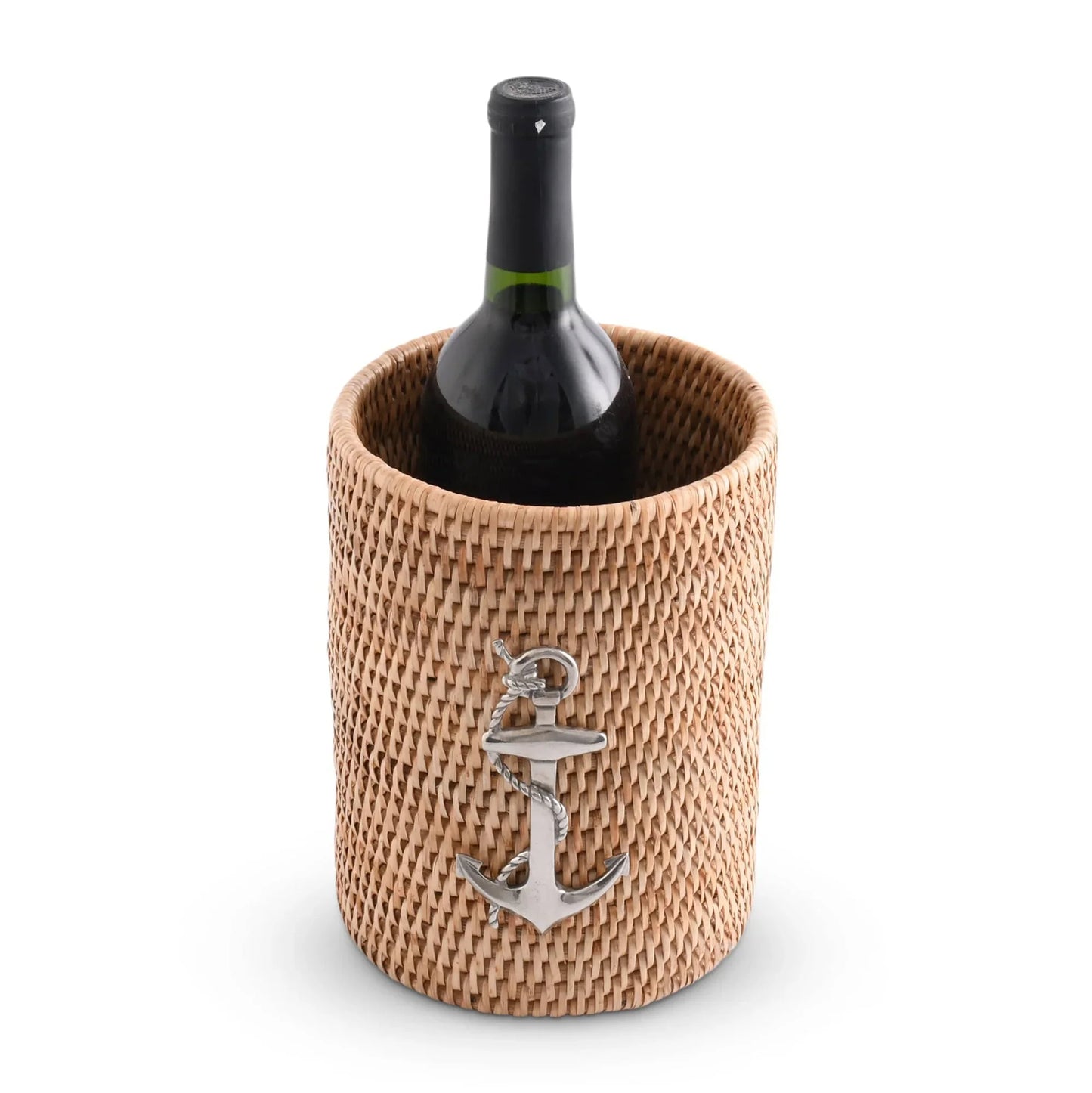 Vagabond House Anchor Utensil Holder Hand Woven Wicker Rattan