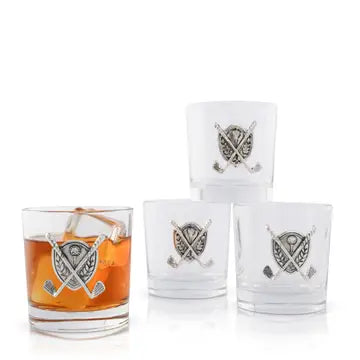 Vagabond House Golf Bar Glasses Set of 4