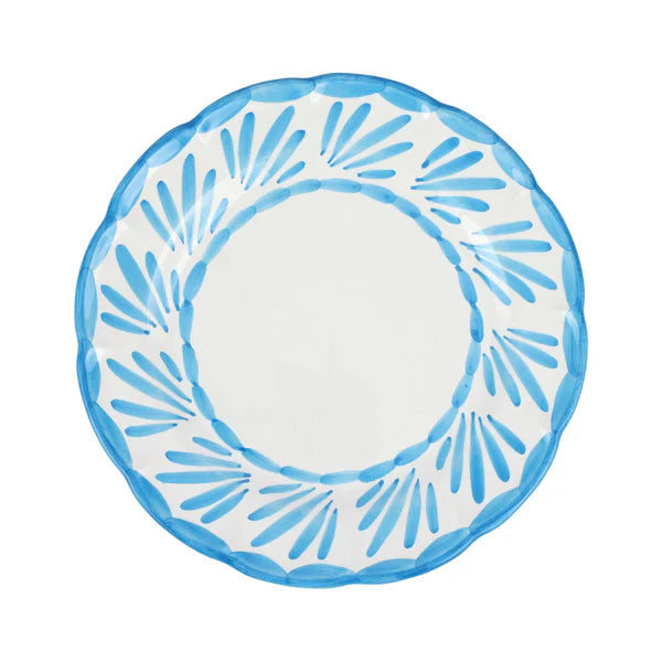 Vietri Arezzo Aqua Dinner Plate