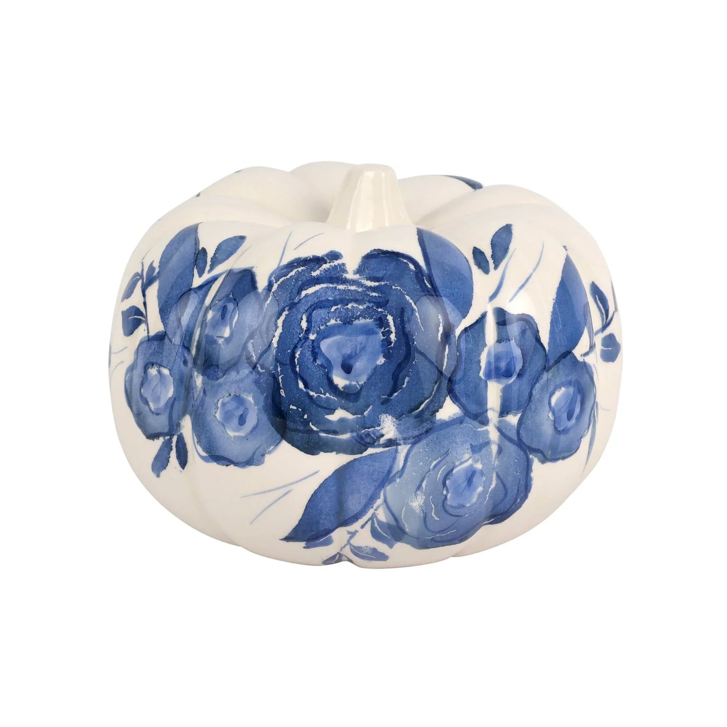 Vietri Pumpkins Blue Camellia - Medium