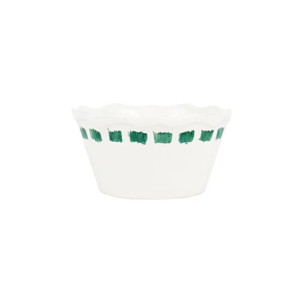 Vietri Lisbon Green Stitch Cereal Bowl