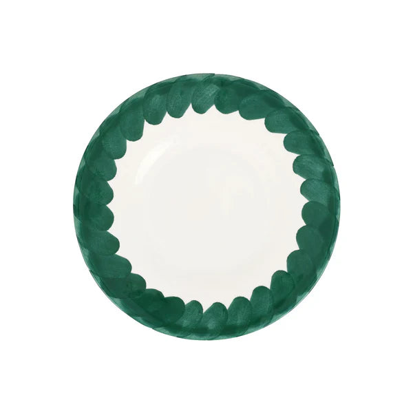 Vietri Lisbon Green Brushstroke Salad Plate