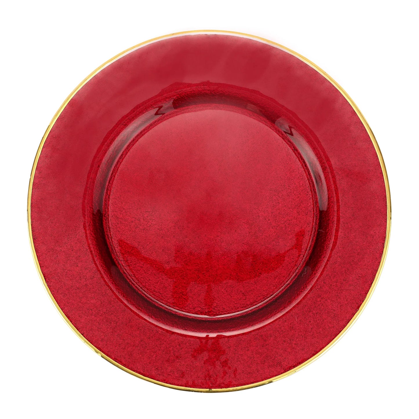 Vietri Metallic Glass Service Plate/Charger Red