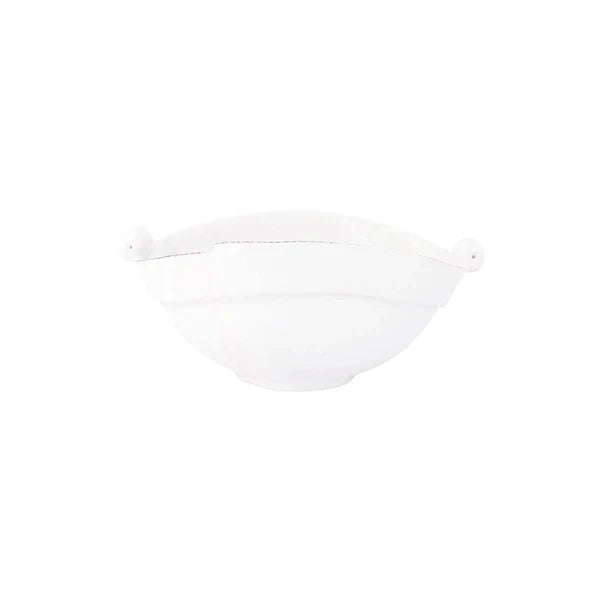 Vietri White Lastra Olive Bowl Two-Part
