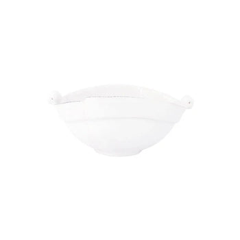 Vietri White Lastra Olive Bowl Two-Part
