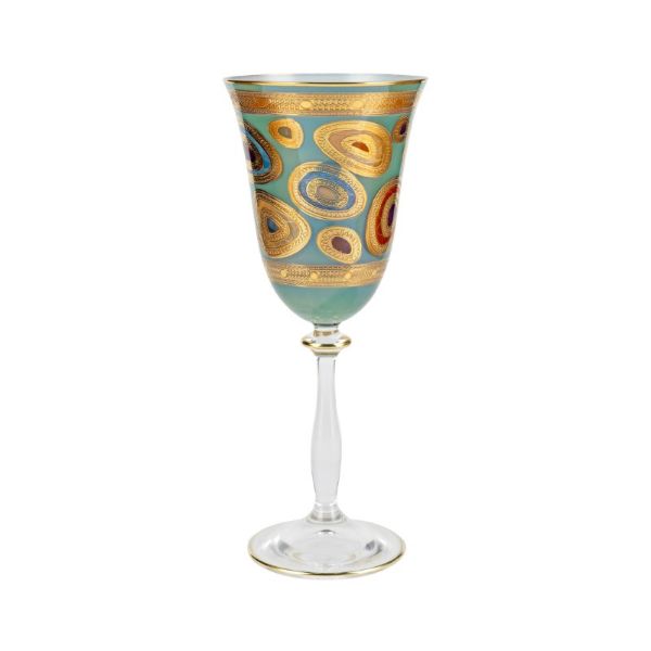 Vietri Regalia Wine Glass - Aqua