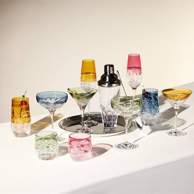 Waterford Mixology Color Tumbler, 8.5oz, Mixed Set of 4 Tumblers