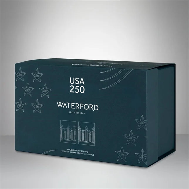 Waterford US250 Red & Blue Double Old Fashioned, 11.5oz, Set of 2 Limited Edition
