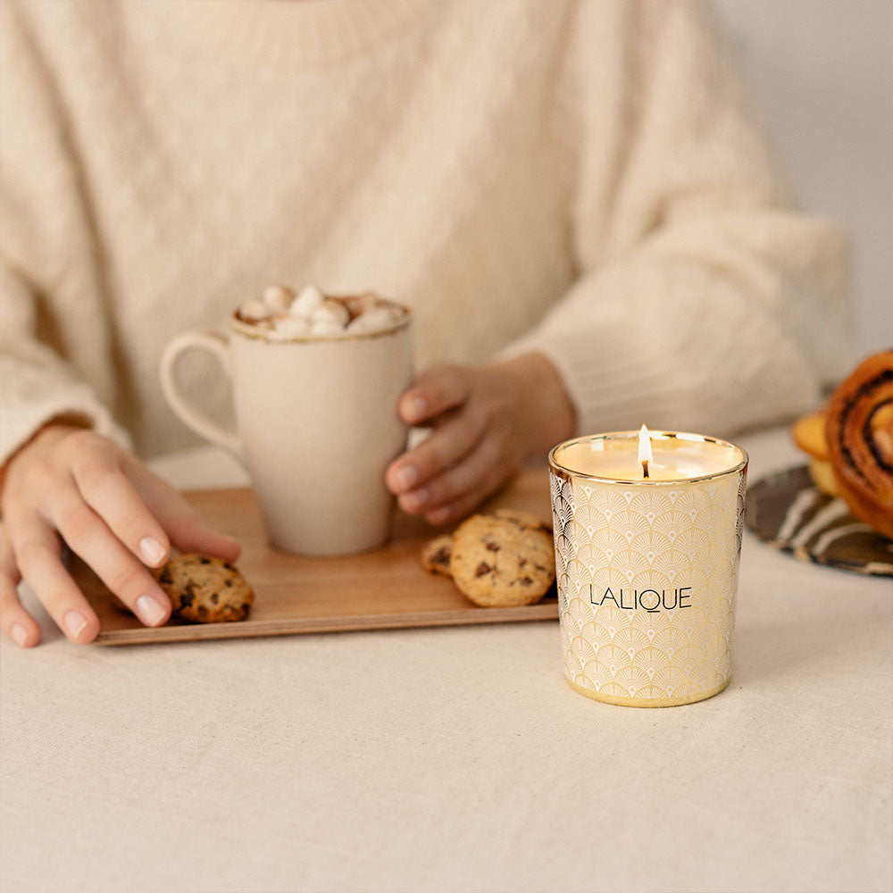 Lalique Scented Candle - Noir Premier, Plume Blanche 1901