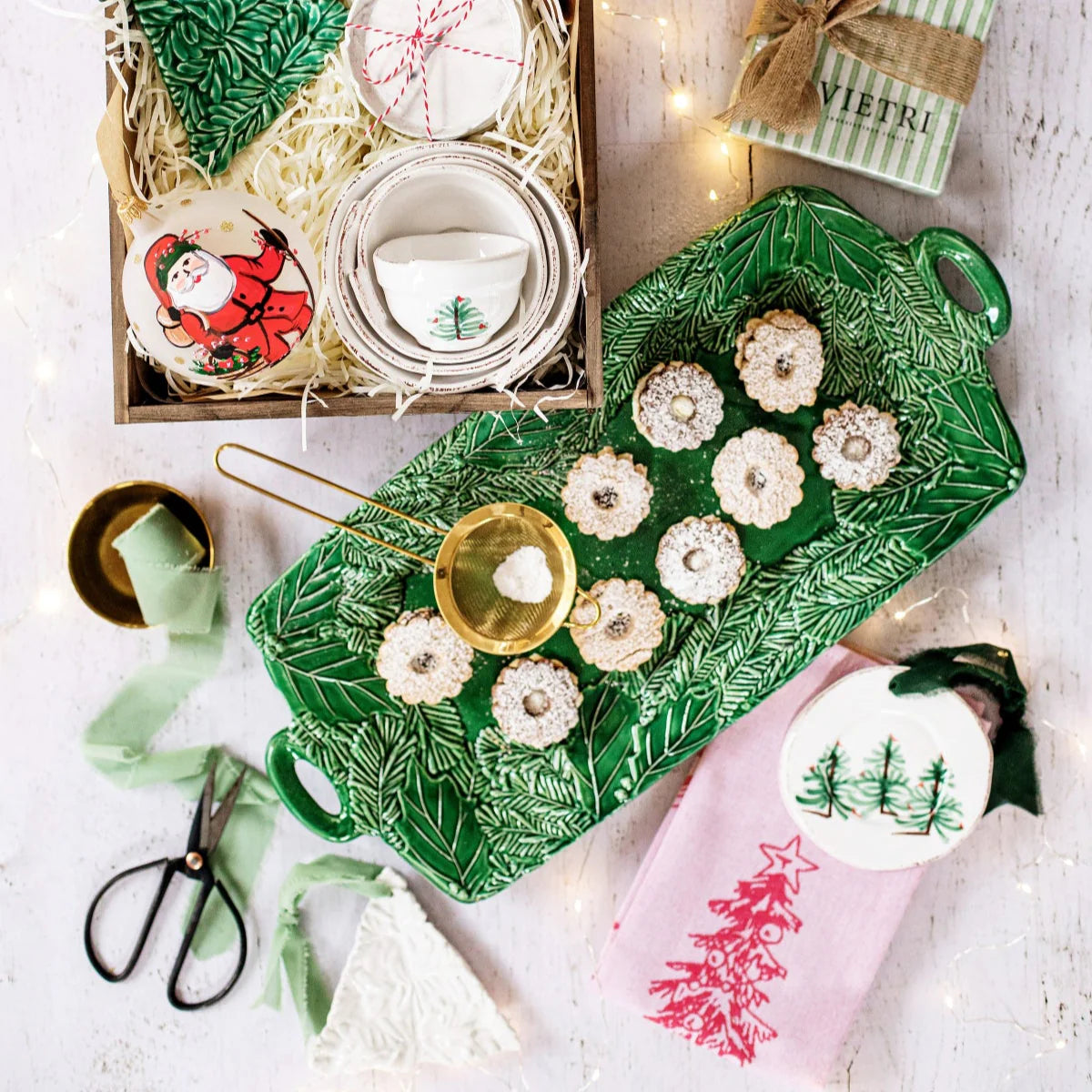 Vietri Ornament: Lastra Holiday - Figural Ornament - White