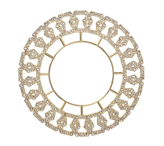 Kim Seybert Tiara Charger in Gold & Crystal