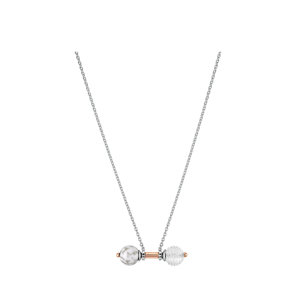 Lalique Necklace - 1928 Pendant - Clear/Marble Glass