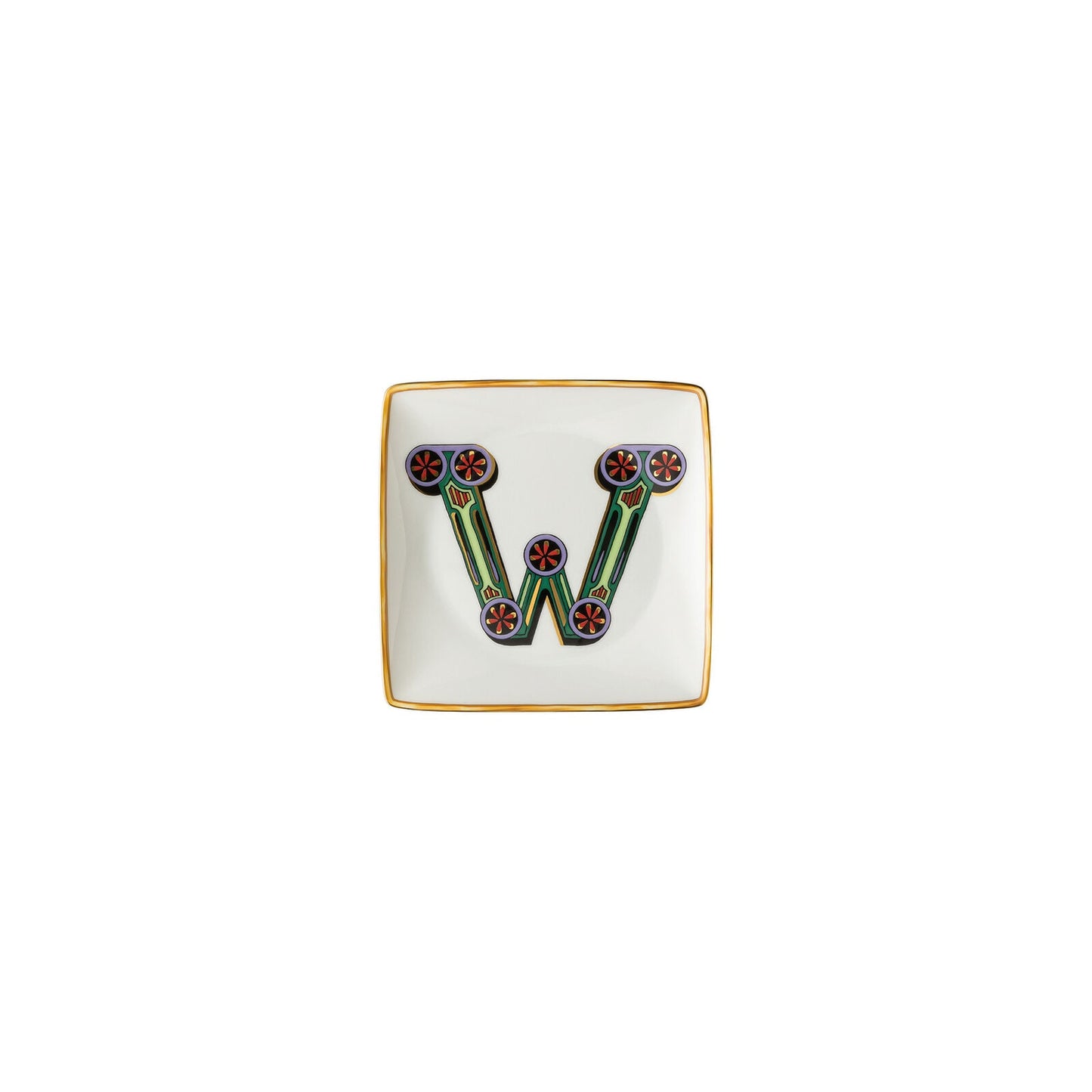 Versace Alphabet Square Plate "W"