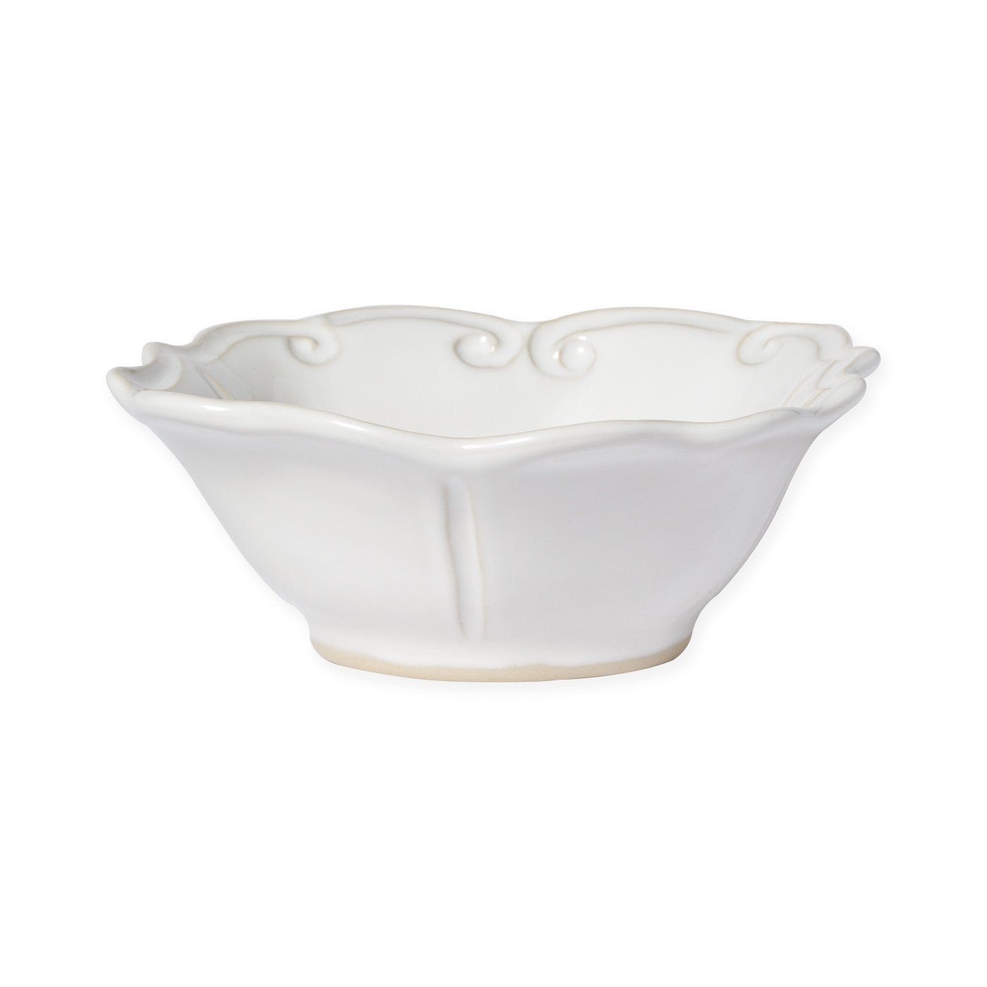 Vietri Incanto Stone Baroque Cereal Bowl - White