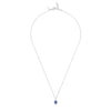 Lalique Necklace - Paon Pendant - Small Blue/Silver