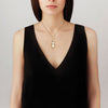 Lalique Necklace - Paon Pendant - Clear/Gold