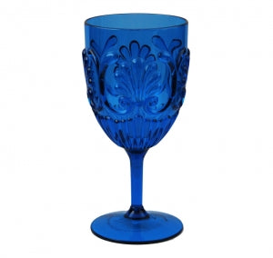 Le Cadeaux Fleur Acrylic Blue Wine Glass