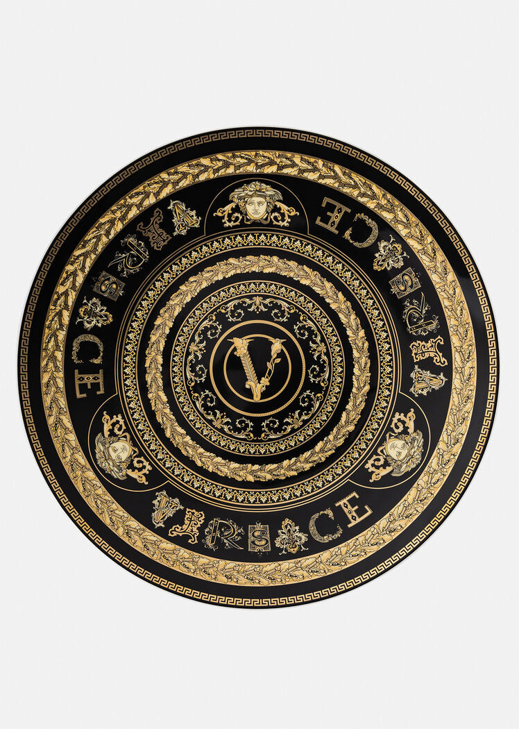 Versace Virtus Gala Black Charger Plate Coast 2 Coast Collection