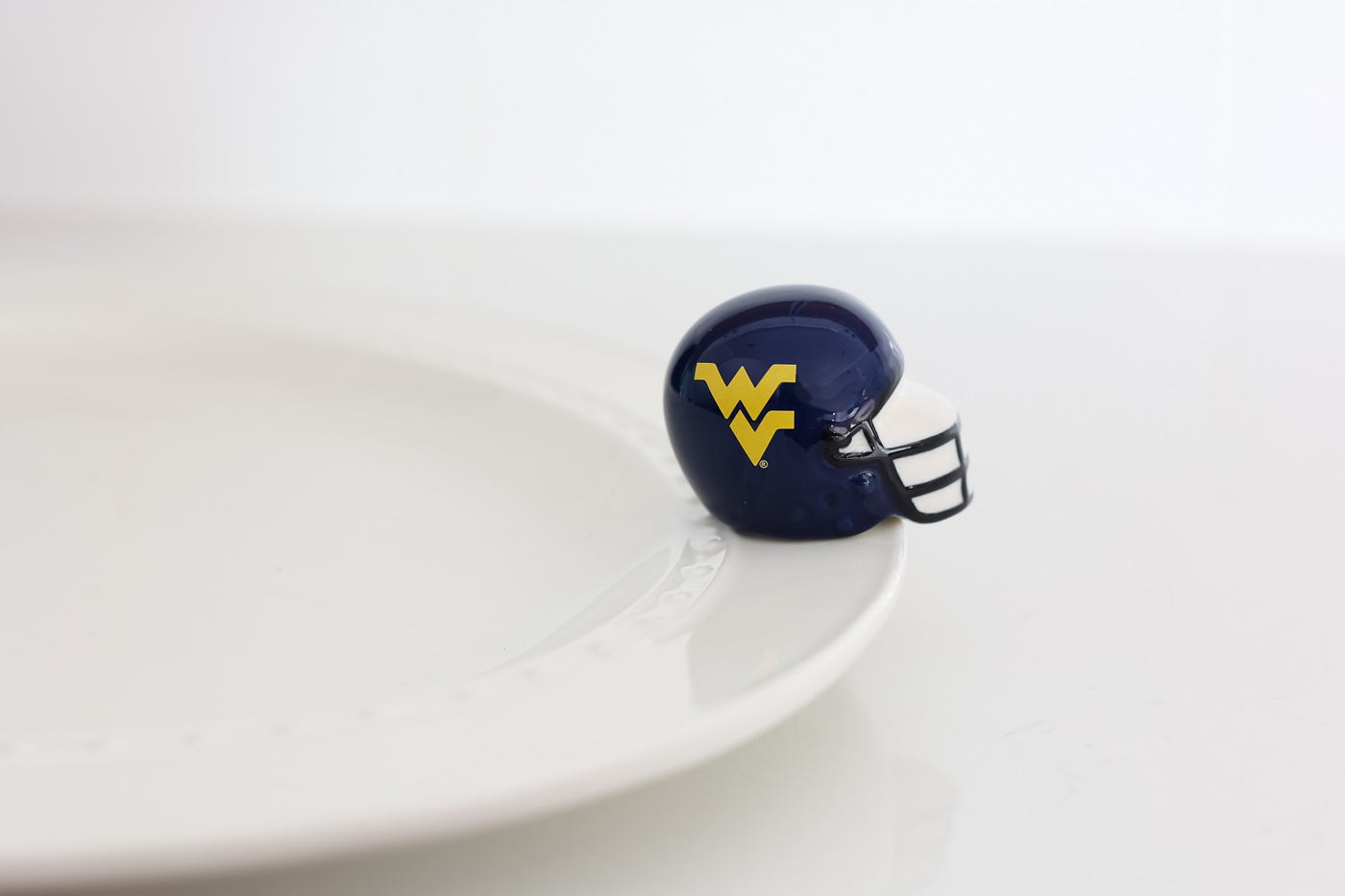 Nora Fleming Mini Collegiate Helmet: University of West Virginia