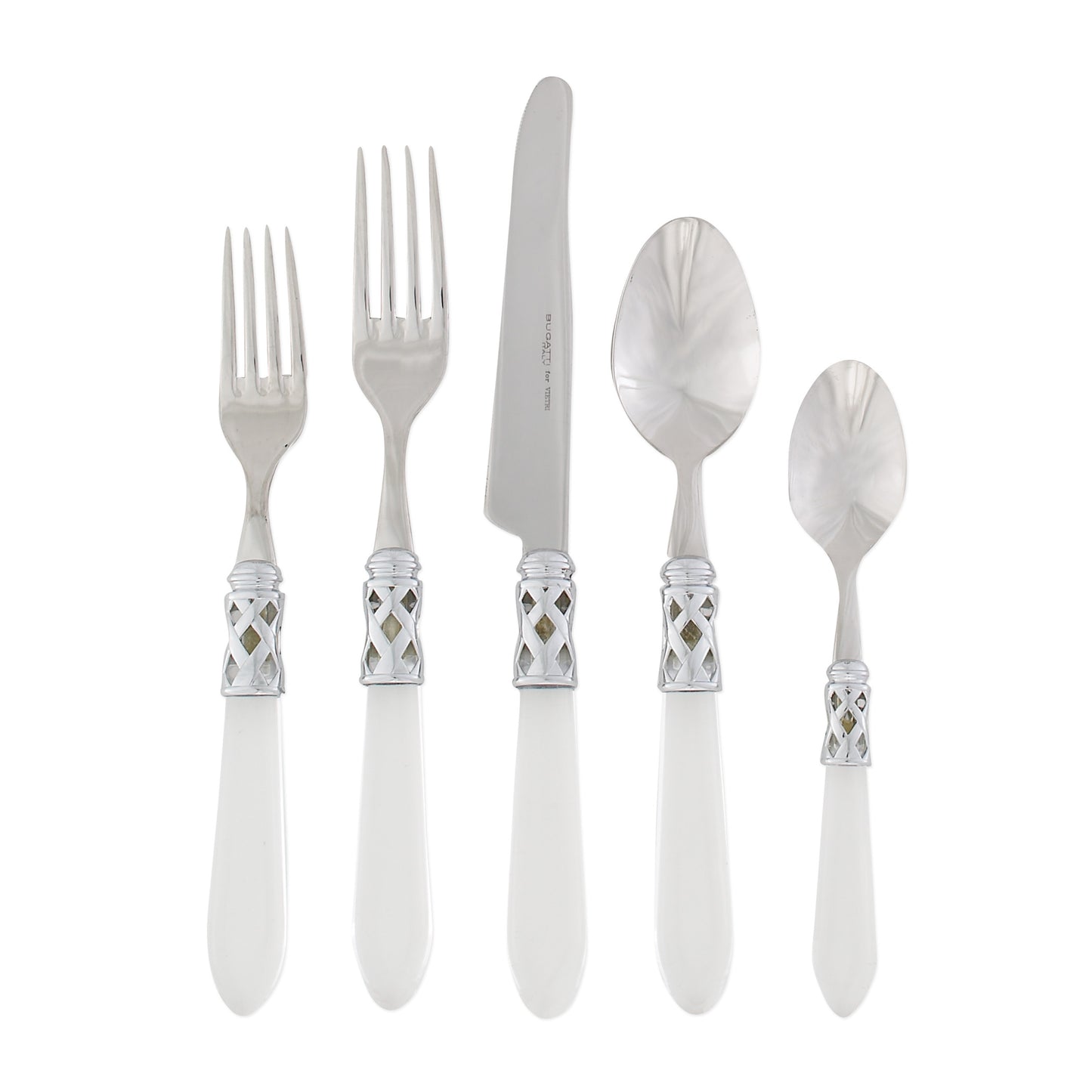 Vietri Flatware: Aladdin Brilliant 5 Piece Place Setting - Clear