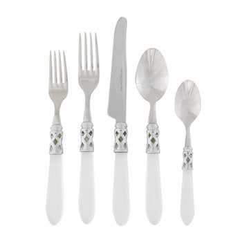 Vietri Flatware: Aladdin Brilliant 5 Piece Place Setting - Clear