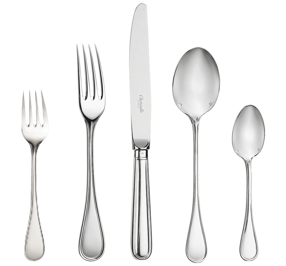 Christofle Albi Flatware: 5-Piece Set, Silver-Plated