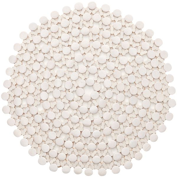 Kim Seybert Placemat: Round Bamboo in White