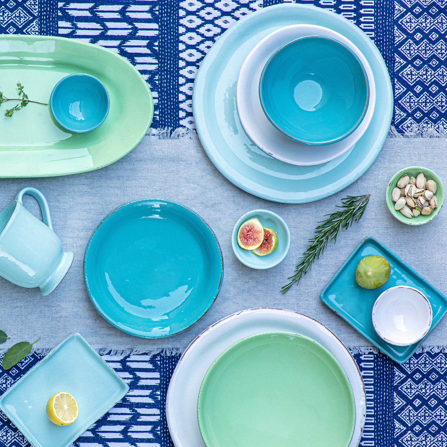 Vietri Cucina Fresca Cereal Bowl - Turquoise
