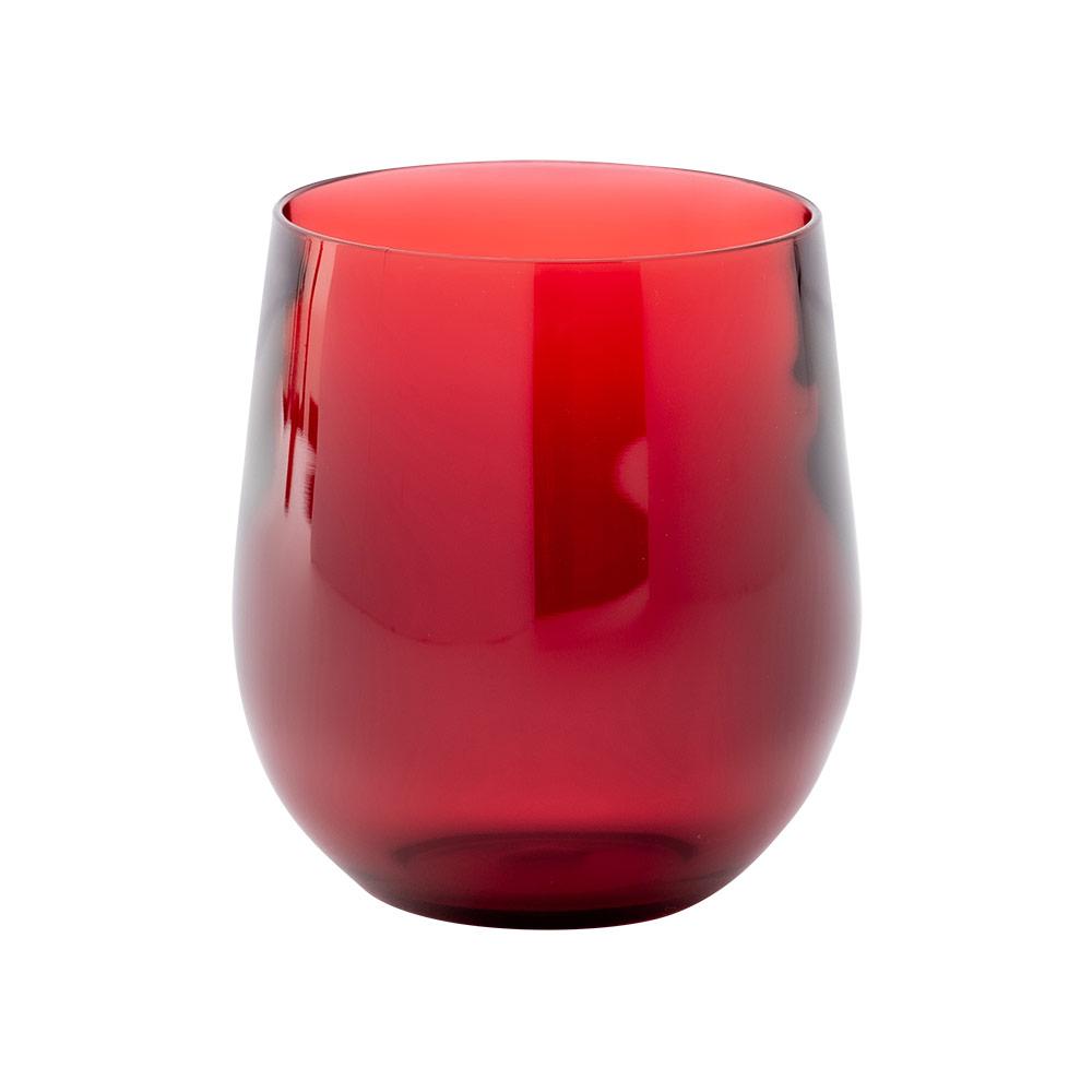 Caspari Acrylic: Tumbler Cranberry