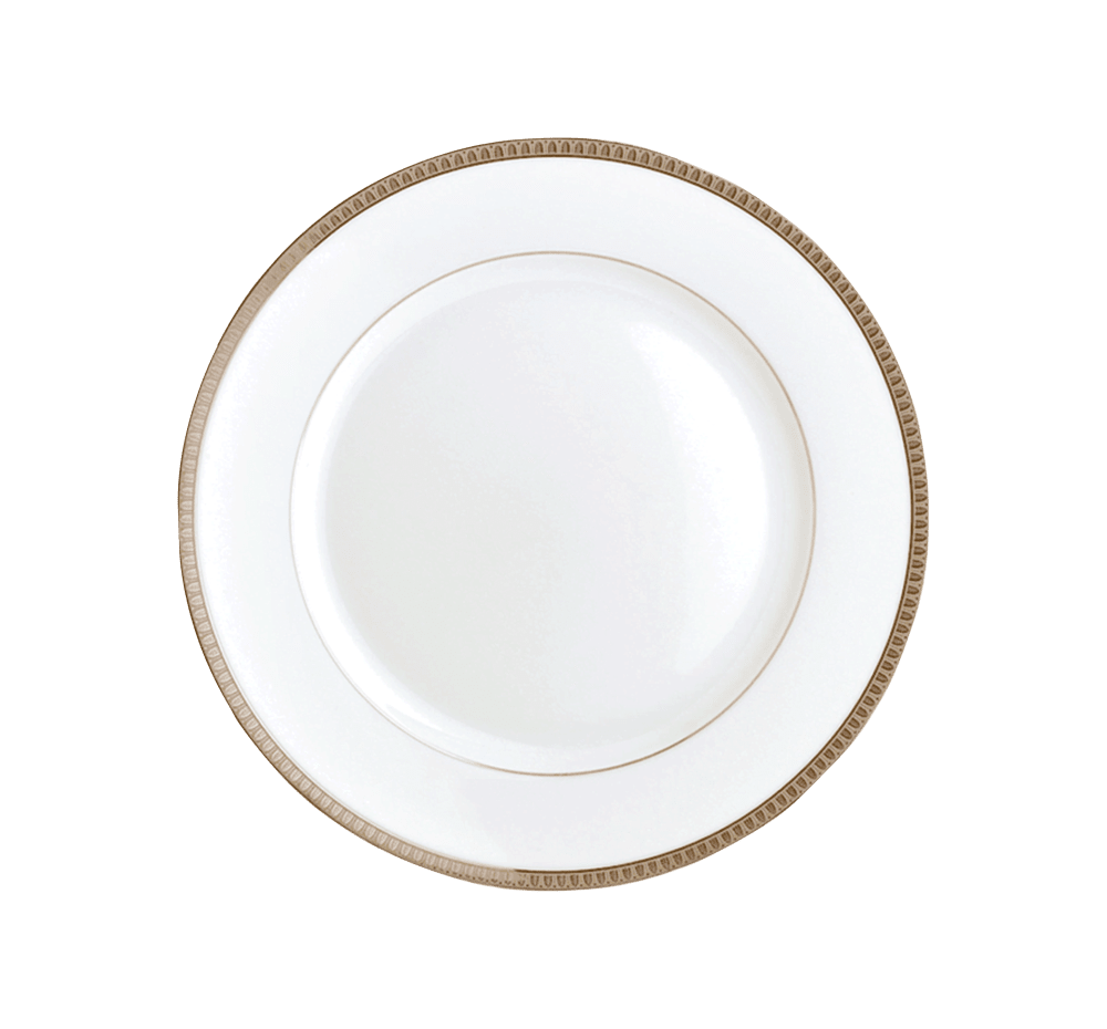 Christofle Malmaison Dinnerware: Dessert/Salad Plate, Porcelain Platinum-Finish