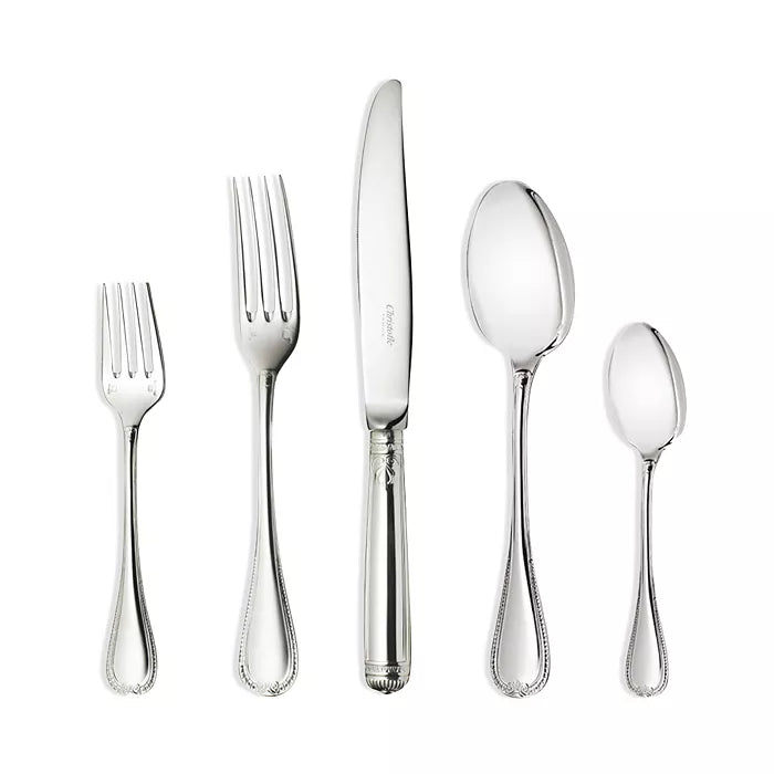 Christofle Malmaison Flatware: 5-Piece Set, Sterling Silver