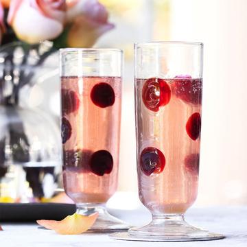 Vietri Drop Champagne Glass - Red