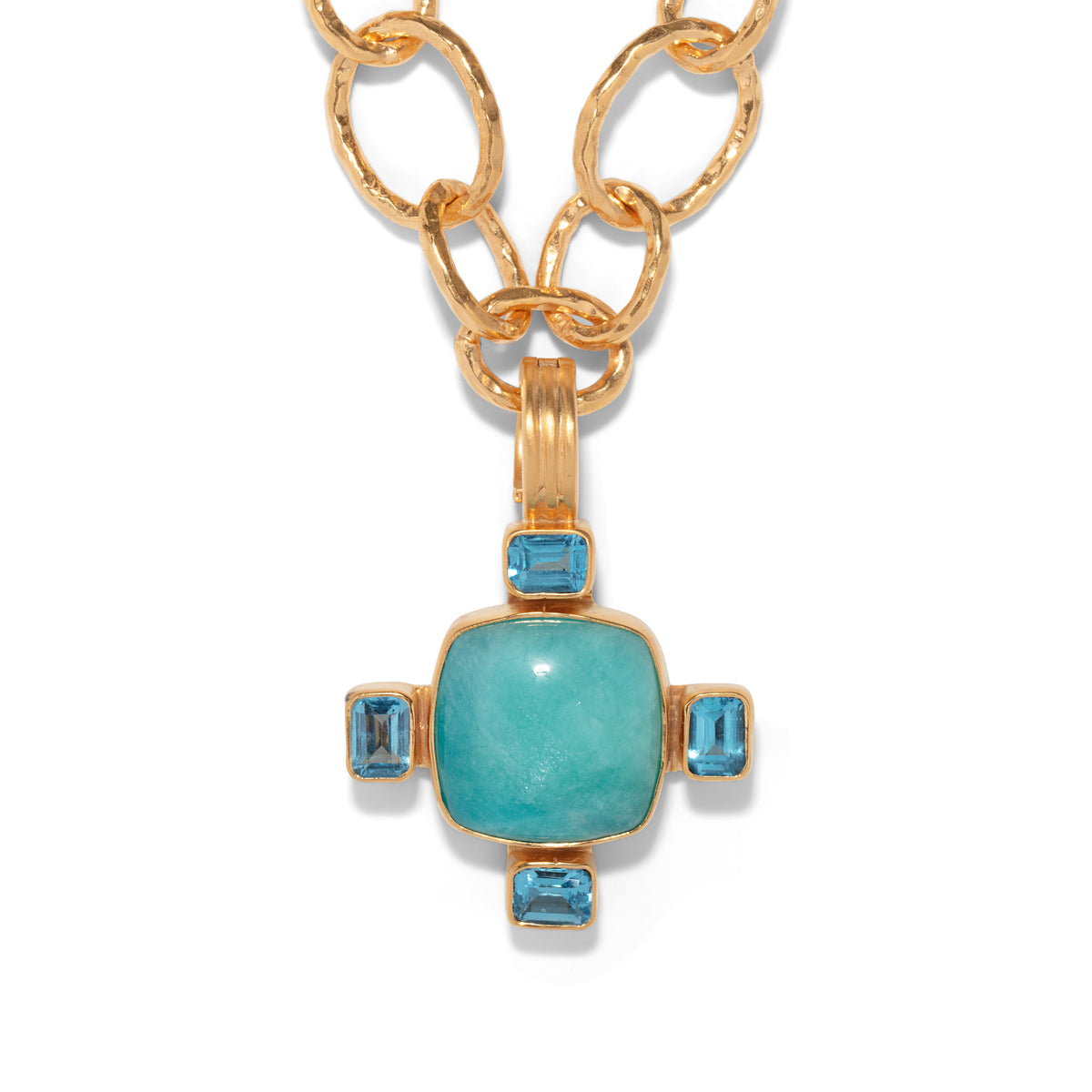 Dina Mackney Designs Pendant - Amazonite and Blue Topaz Enhancer