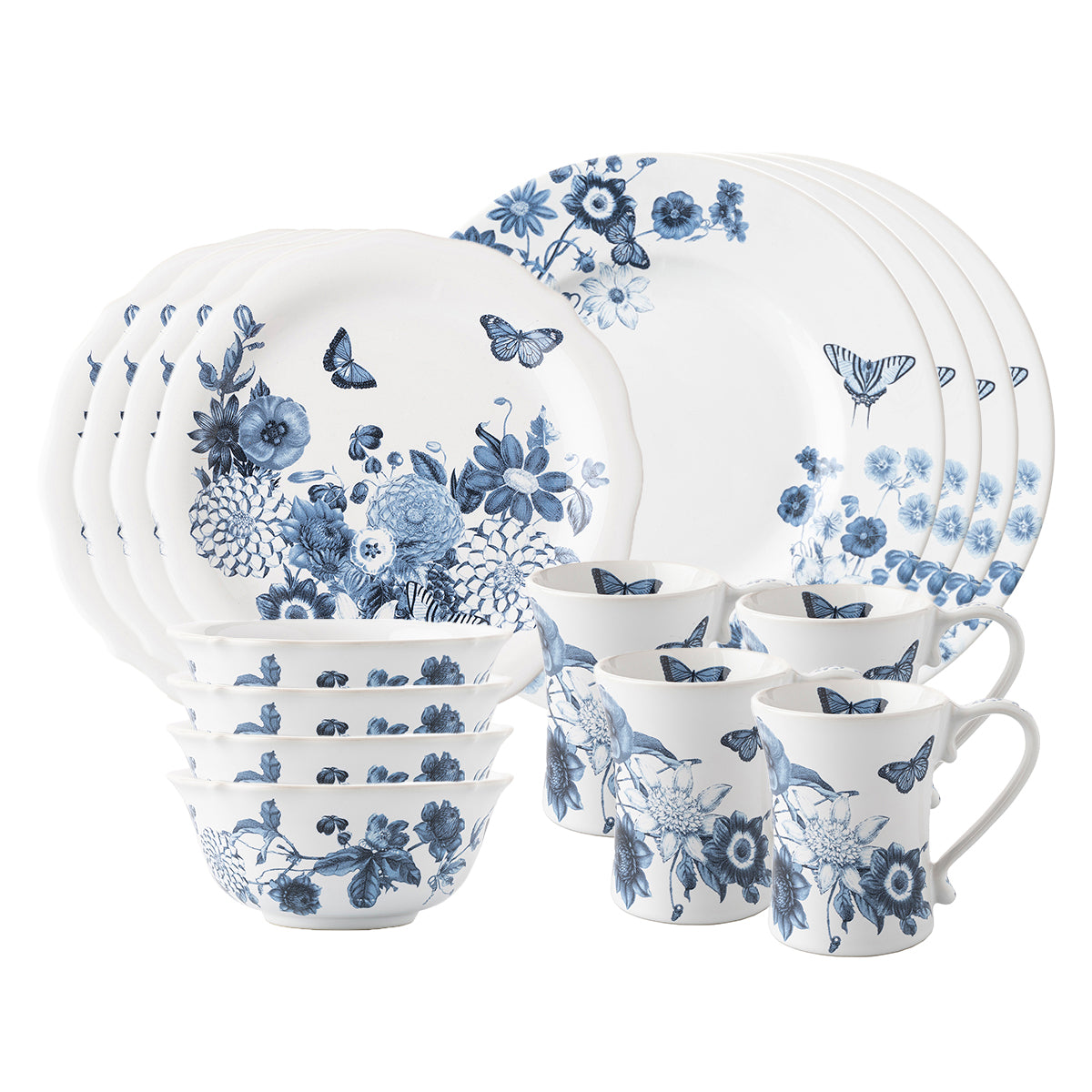 Juliska Field of Flowers 16 Piece Place Setting - Chambray