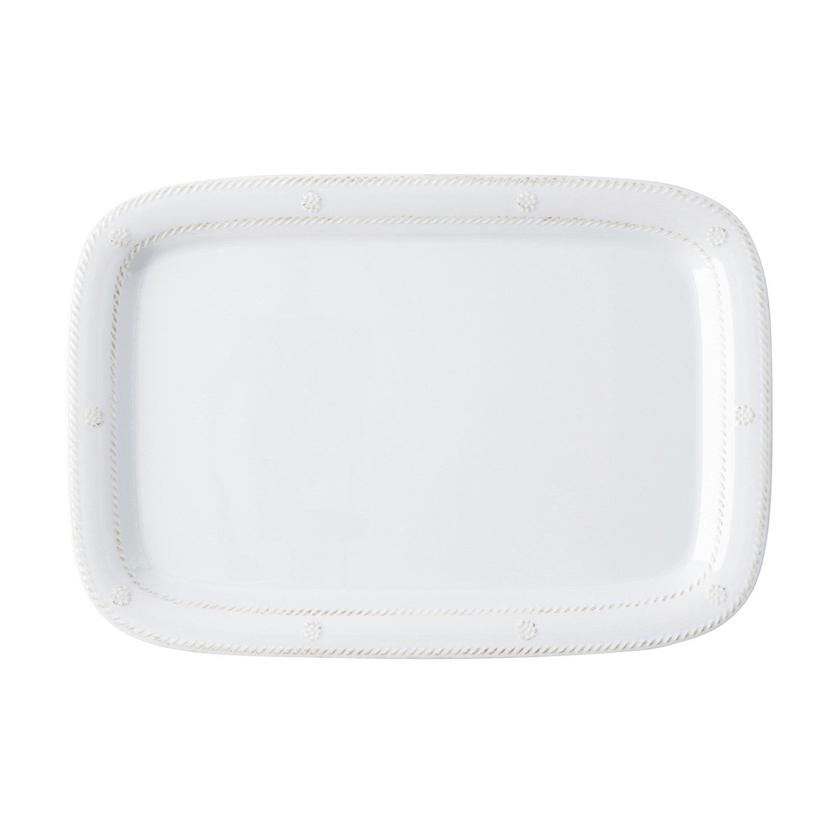 Juliska Melamine: Berry & Thread 16 inch Serving Tray/Platter - Whitewash
