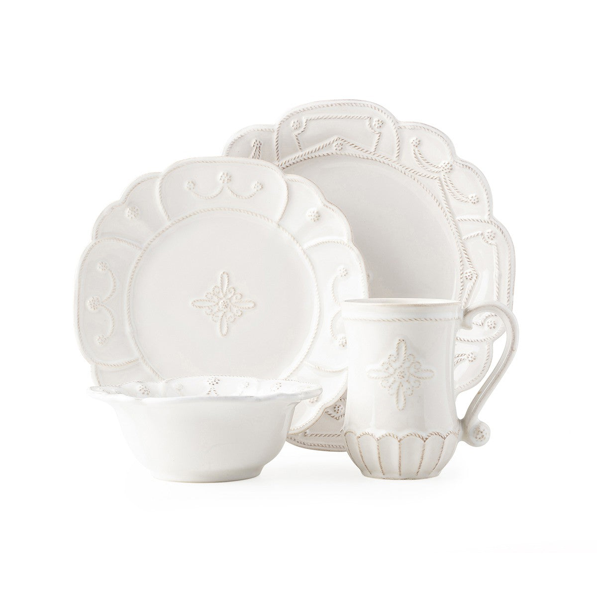 Juliska Jardins du Monde 4 Piece Place Setting - Whitewash